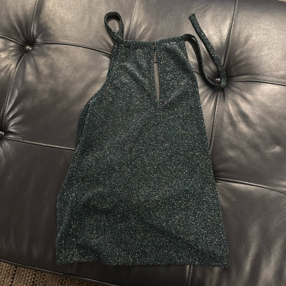 Sparkle keyhole halter